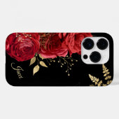 Elegante Rote Rose Case-Mate iPhone Hülle (Rückseite (Horizontal))