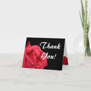 Elegante Rote Rose Danke Karten