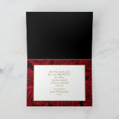 Elegante Rote Rose - Dankeschön-Karte Dankeskarte (Innenseite)