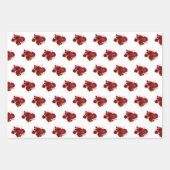 Elegante Rote Rose Floral Geschenkpapier Set (Vorderseite 3)