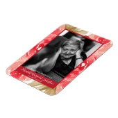 Elegante Rote Rose floral in Love Memory Beerdigun Magnet (Linke Seite)