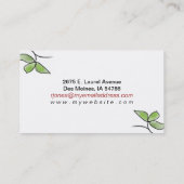 Elegante Rote Rose - Geschäfts-Karte Visitenkarte (Rückseite)