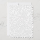 Elegante Rote Rose Hochzeit Einladung (Rückseite)