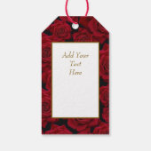 Elegante Rote Rose - Hochzeit Geschenkanhänger (Rückseite)