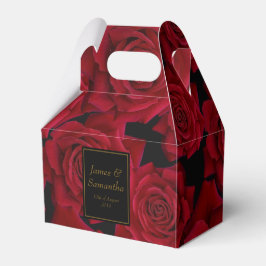 Elegante Rote Rose - Hochzeit Geschenkschachtel