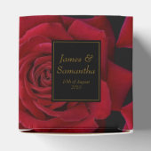 Elegante Rote Rose - Hochzeit Geschenkschachtel (Oben)
