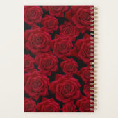 Elegante Rote Rose - Hochzeit Planer (Rückseite)