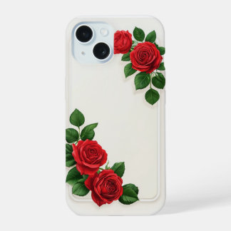 Elegante Rote Rose iPhone 15 Hülle