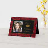 Elegante Rote Rose jedes Fotos Karte (Gelbe Blume)