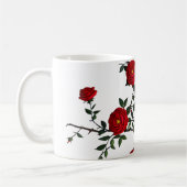 Elegante Rote Rose Kaffeetasse (Links)