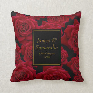 Elegante Rote Rose - Kissen