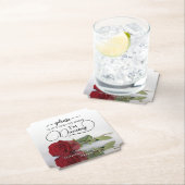 Elegante Rote Rose Nehmt meine Trinkehe nicht. Untersetzer (Vor Ort)