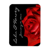 Elegante Rote Rose Personal Magnet (Vertikal)