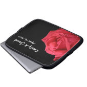 Elegante Rote Rose Personalisierte Notebook-Tasche Laptopschutzhülle (Vorne Knopf)