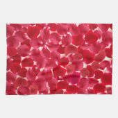 Elegante Rote Rose Petals Romantische Küchentücher (Horizontal)