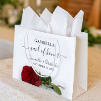 Elegante Rote Rose Posh & Glam Trauzeugin Hochzeit