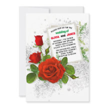 Elegante Rote Rose Romantische Blumenhochzeit