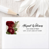Elegante Rote Rose Rücksendeadresse (Insitu)