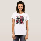 Elegante Rote Rose T-Shirt (Vorne ganz)