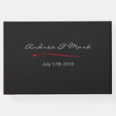 Elegante Rote Rose und weiche Kanten Oval Foto Rah Gästebuch (Rückseite)