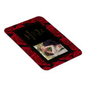 Elegante Rote Rose - Vielen Dank Magnet (Rechte Seite)