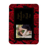 Elegante Rote Rose - Vielen Dank Magnet (Vertikal)