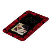 Elegante Rote Rose - Vielen Dank Magnet (Linke Seite)