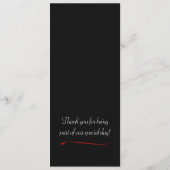 Elegante Rote Rose Vignette Wedding Menu Card Menükarte (Rückseite)