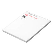 Elegante Rote Rose vom Schreibtisch Notizblock (Rotiert)