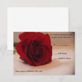 Elegante Rote Rose Wedding RSVP Cards Karte (Vorne/Hinten)