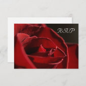 Elegante Rote Rose Wedding RSVP Response Card (Vorne/Hinten)
