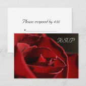 Elegante Rote Rose Wedding RSVP Response Card Karte (Vorne/Hinten)