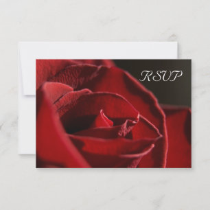 Elegante Rote Rose Wedding RSVP Response Card Karte