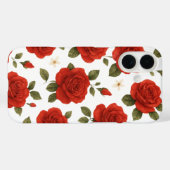 Elegante Rote Rose & White Jasmine Case-Mate iPhone Hülle (Rückseite (Horizontal))