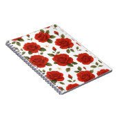 Elegante Rote Rose & White Jasmine Notizblock (Rechte Seite)