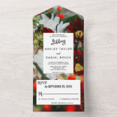 Elegante rote Rosen blühen Blume blumenreiche Hoch All In One Einladung (Innen Boden)