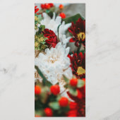 Elegante rote Rosen blühen Blume blumenreiche Hoch Menükarte (Rückseite)