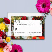 Elegante rote Rosen blühen Blume blumenreiche Hoch RSVP Karte