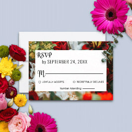 Elegante rote Rosen blühen Blume blumenreiche Hoch RSVP Karte