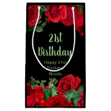 Elegante rote Rosen Blumen Geburtstagsfeier