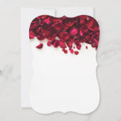 Elegante Rote Rosen Blumenhochzeit Einladung (Rückseite)
