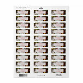 Elegante rote Rosen Blüten Hochzeiten Rücksendeadr (Vorne)