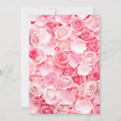 Elegante Rote Rosen Brautdusche Einladung (Rückseite)