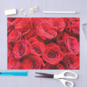 Elegante rote Rosen ed floral Foto Seidenpapier (Handwerk)