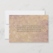 Elegante Rote Rosen Fallende Blätter Danke Karte (Rückseite)