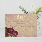 Elegante Rote Rosen Fallende Blätter UAWG Einladung (Stehend Vorderseite)