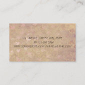 Elegante Rote Rosen Fallende Blätter Visitenkarte (Rückseite)