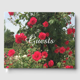 Elegante Rote Rosen Gästebuch
