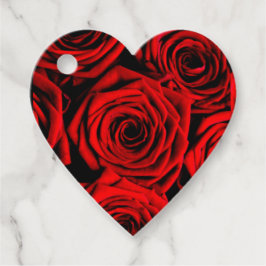 Elegante Rote Rosen Geschenkanhänger