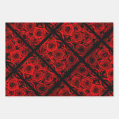 Elegante Rote Rosen Geschenkpapier Set (Vorderseite)